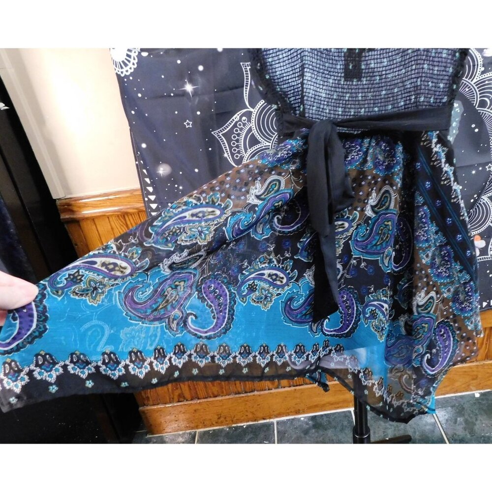 Pinky Vintage Paisley Boho Fairy Handkerchief Hem Top - Picture 9 of 9